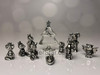 Woodland animals pewter nativity made in Canada
