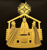 Gold-tone Three Kings nativity ornament designed in Sweden by Lotta Ahnström