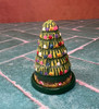 Fair trade ceramic Christmas tree surprise nativity from El Salvador with colorful hand-painting
