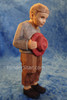 Boy with Hat - Huggler Nativity Woodcarving - 14cm Scale