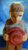 Boy with Hat - Huggler Nativity Woodcarving - 14cm Scale