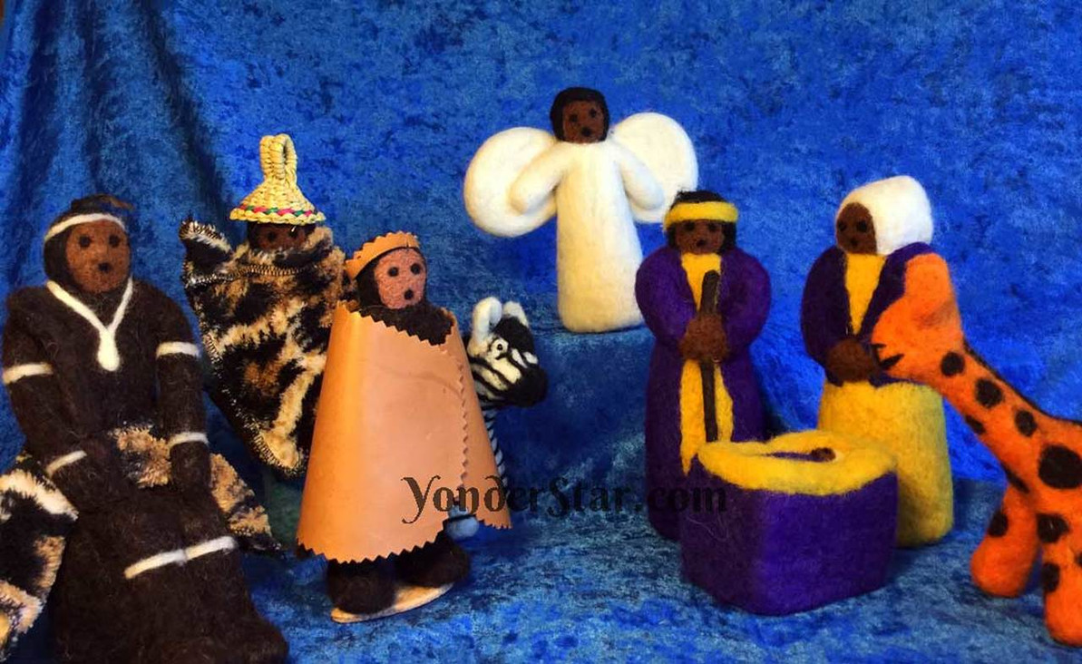 Can You Spot the Mokorotlo in this Nativity Set?