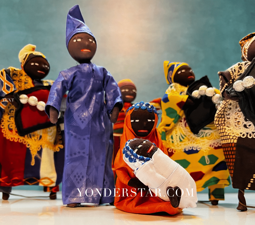 Brass Nativity Scene from India Yonder Star Christmas Shop LLC