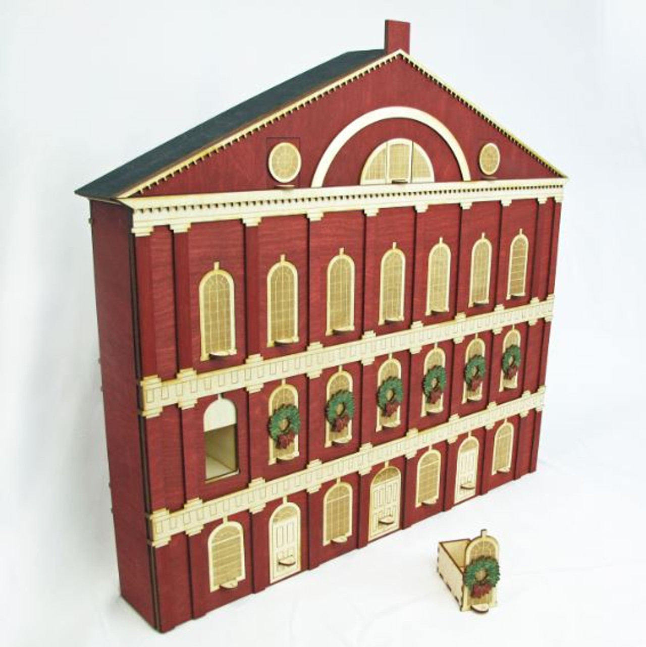 Wooden House Advent Calendar Boston's Faneuil Hall
