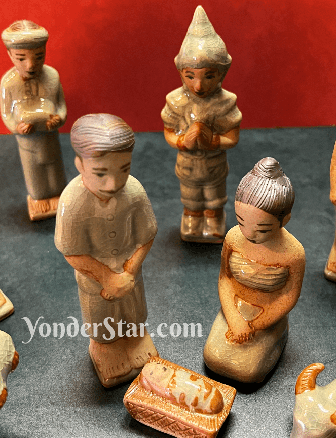 Brass Nativity Scene from India Yonder Star Christmas Shop LLC