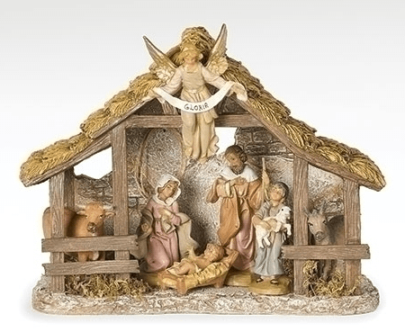 7 piece Fontanini Nativity Scene with Resin Stable - Yonder Star ...