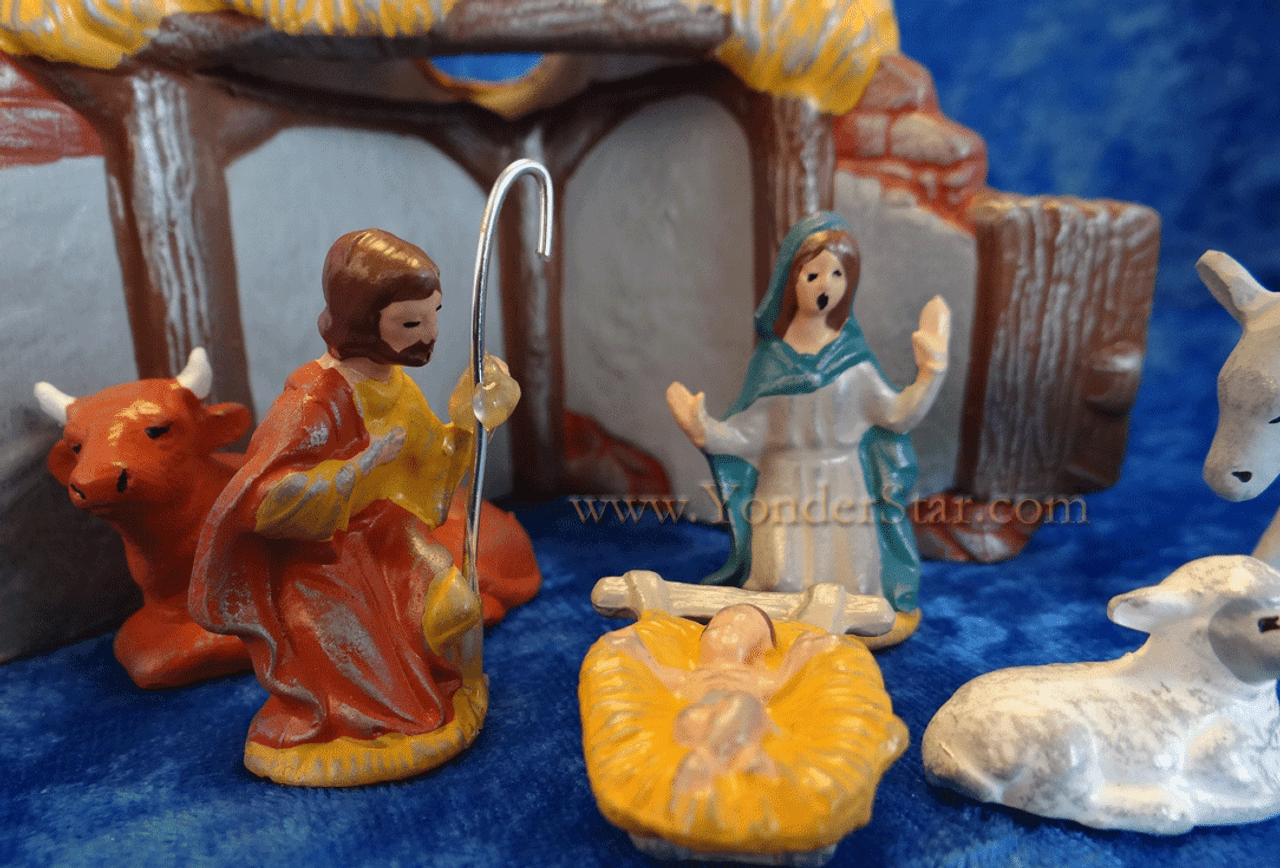Handcrafted Southwest Terra Cotta 3-Piece Nativity Set