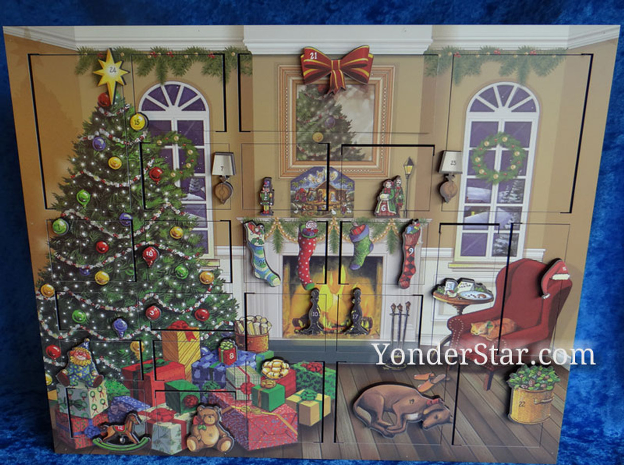 Christmas Morning Wooden Advent Calendar - Byers' Choice