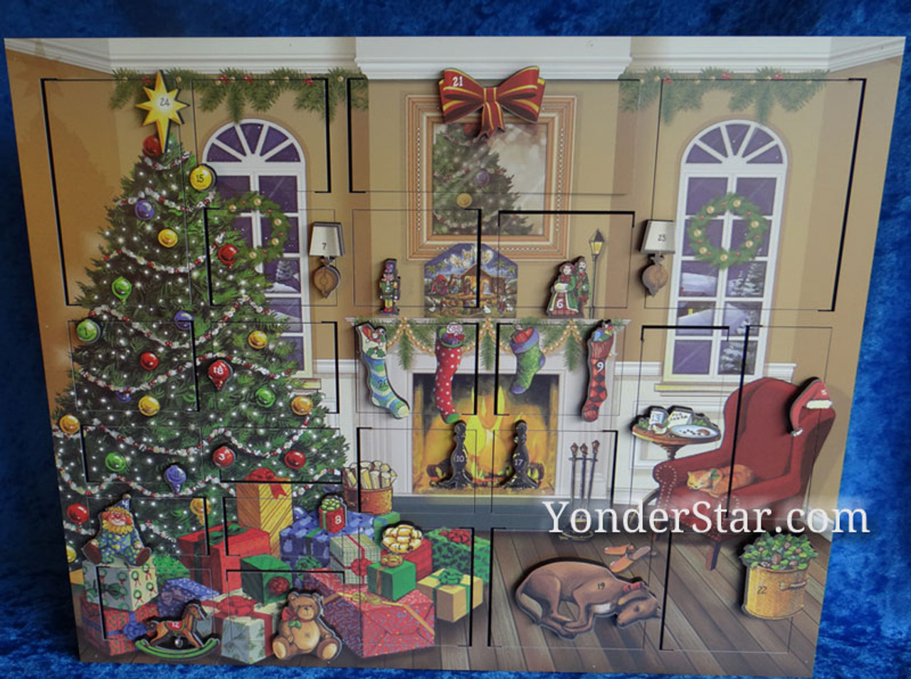Christmas Morning Wooden Advent Calendar Byers' Choice