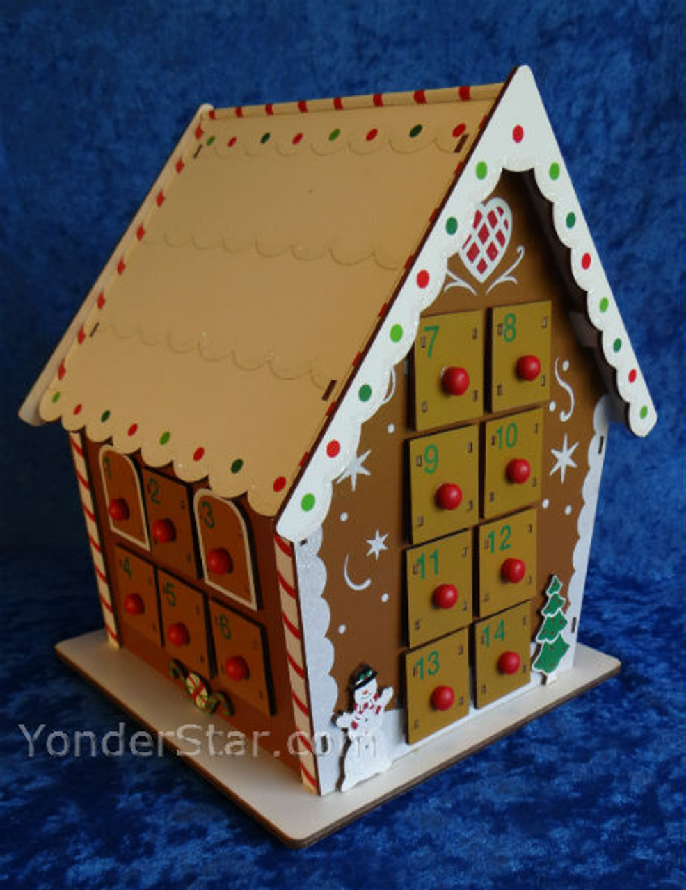 Wooden Advent Calendar Gingerbread House at YonderStar wooden-advent-calendar-gingerbread-house-at-yonderstar