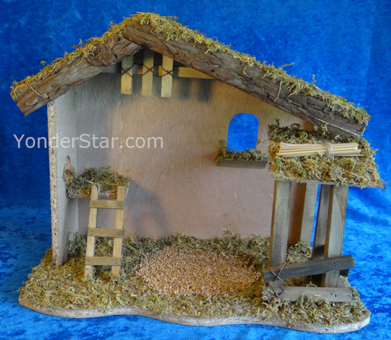 Featured image of post Stable For Nativity Set Stable 14 high x 19 75 wide wood bark moss