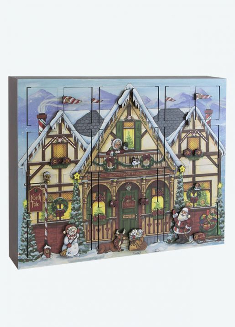 Wooden North Pole Advent Calendar The Christmas Calendar