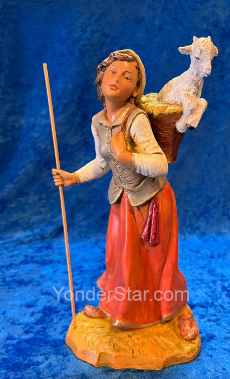 アンリ人形　 ◆希少　12㎝　【Girl with Lamb nativity】 アンリ人形 ◇希少 12㎝ 【Girl with Lamb nativity】 アンリ