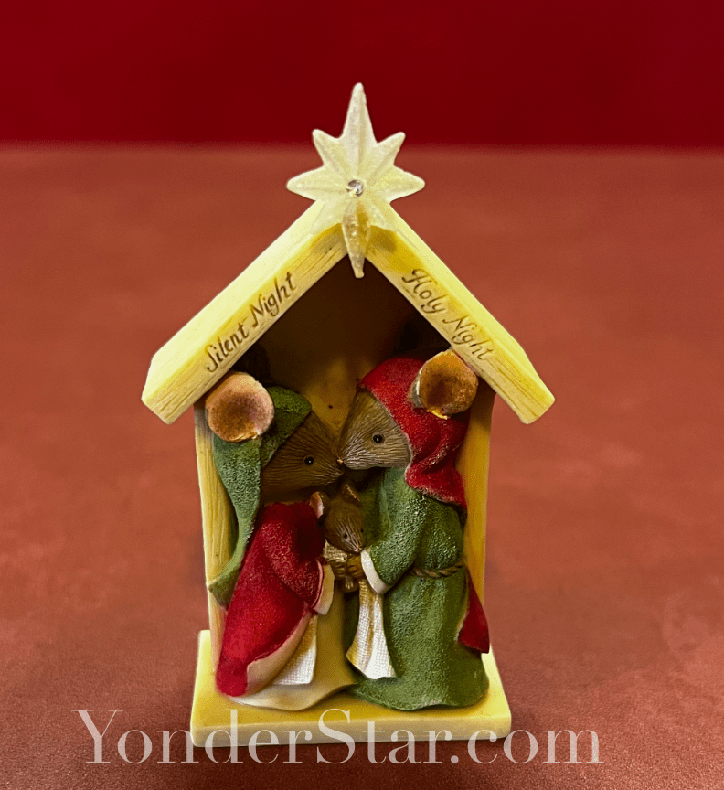 Mouse Nativity Silent Night Mouse Nativity Scene - Yonder Star Christmas Shop LLC