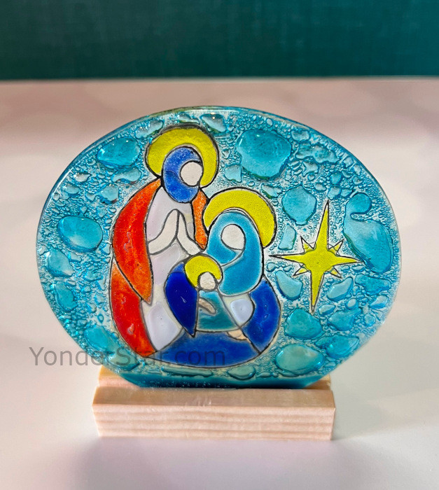 Glass Nativity Scene Made in Chile Yonder Star Christmas Shop LLC