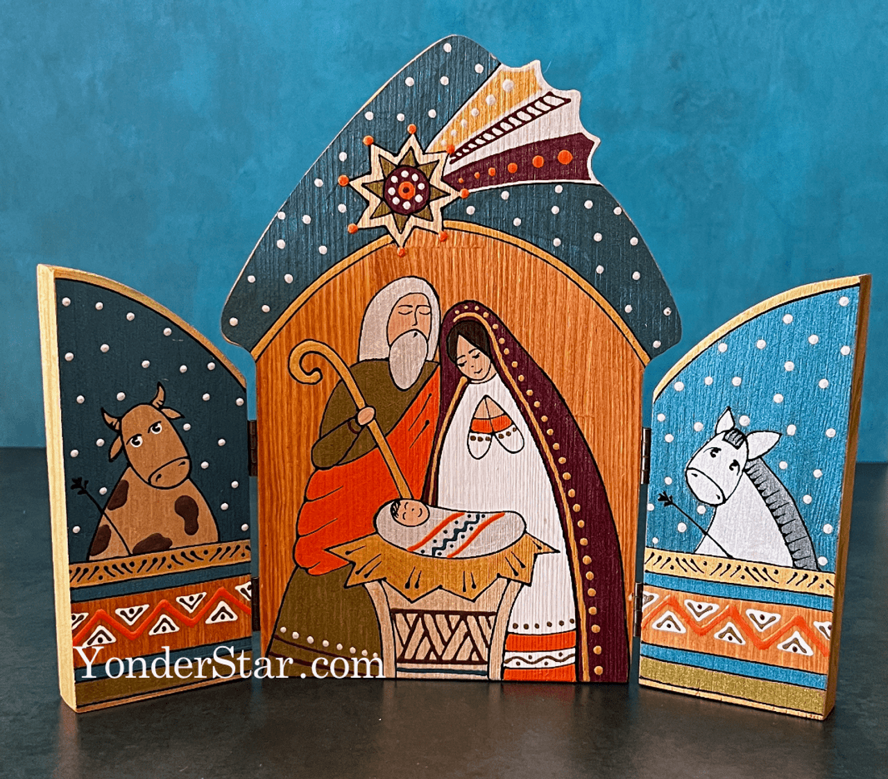 Wooden Nativity Scene from Ukraine