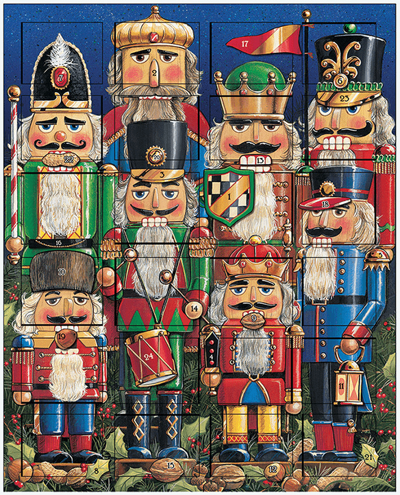 Christmas Nutcrackers Heirloom Wooden Advent Calendar