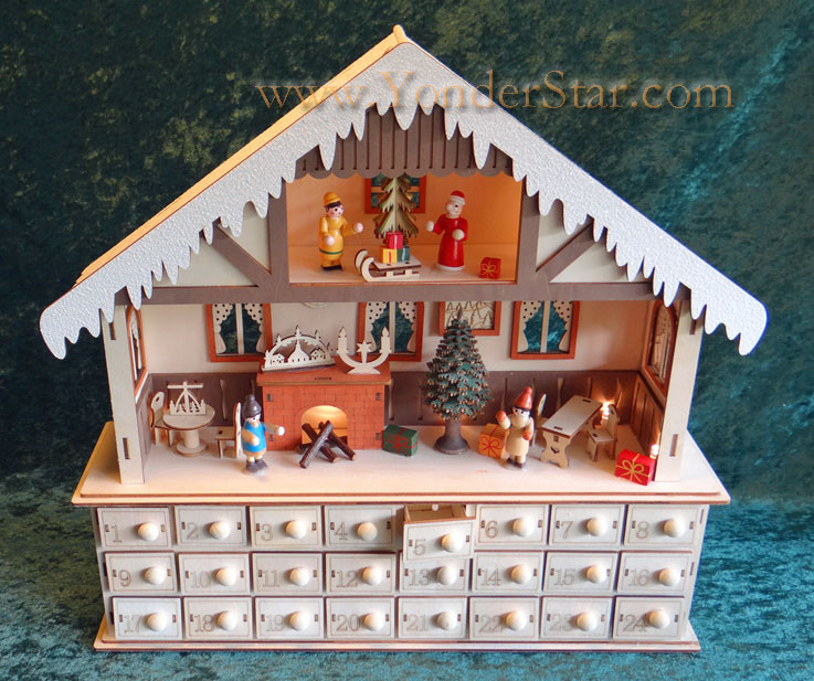 Lighted Wooden Advent Calendar Winter Chalet Advent Calendar Yonder Lighted Wooden Advent Calendar Winter Chalet Advent Calendar Yonder