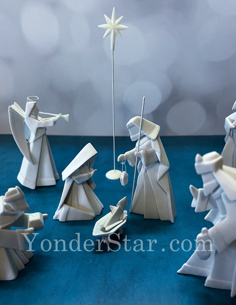 Porcelain Origami Nativity Scene - Yonder Star Christmas Shop LLC