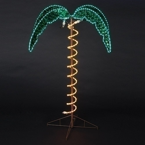 Outdoor Lighted Palm Tree 4.5 feet tall Yonder Star Christmas Shop LLC