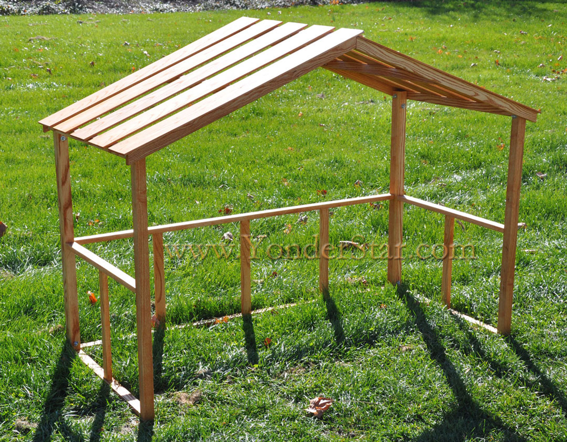 Wooden Outdoor Nativity Scene Crèche / Manger Yonder Star Christmas