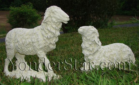 Seated donkey for 27" Scale Offwhite Outdoor Nativity Yonder Star