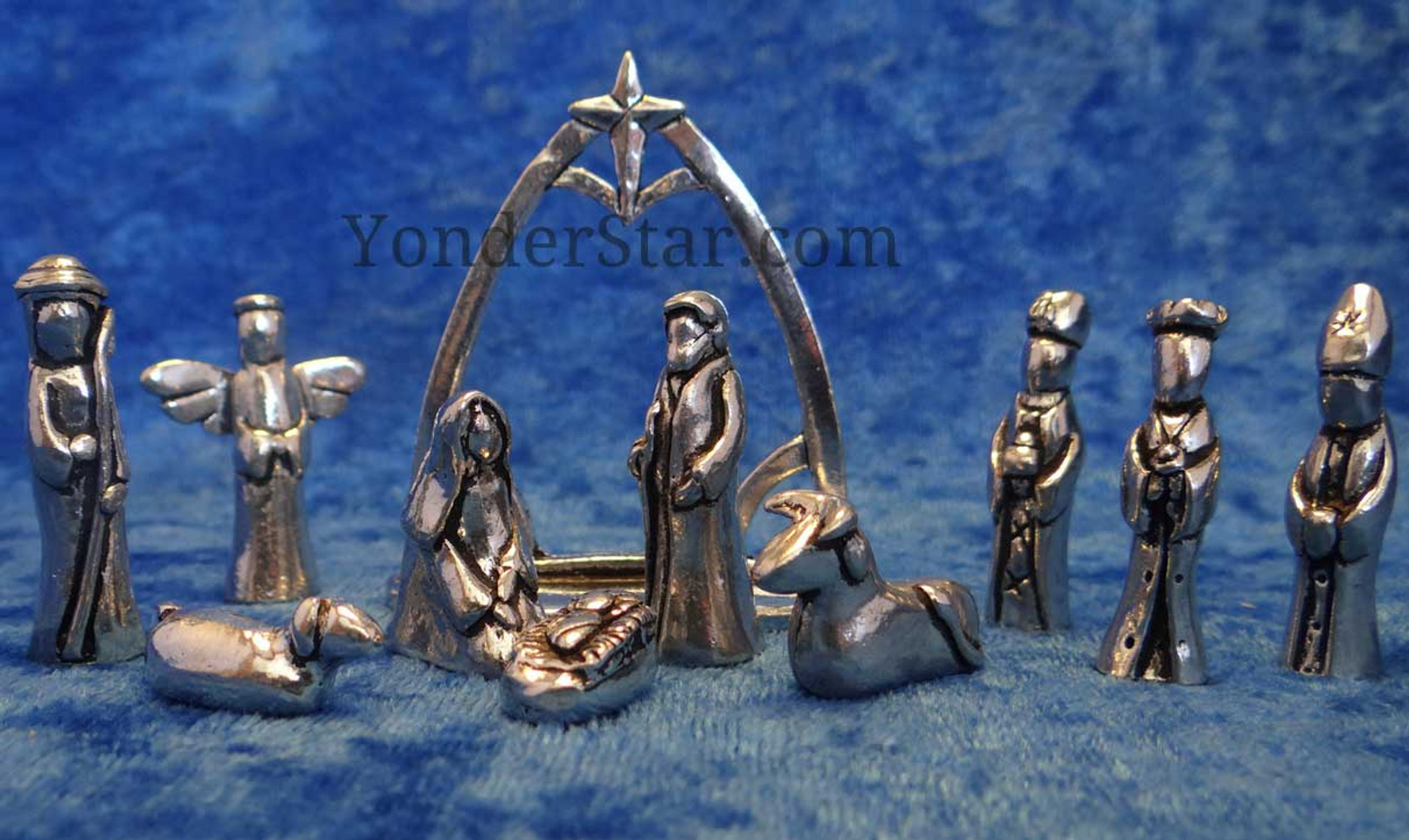 Pewter Nativity from Canada Yonder Star Nativity Scenes