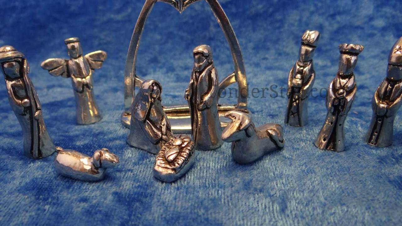 Pewter Nativity from Canada Yonder Star Nativity Scenes