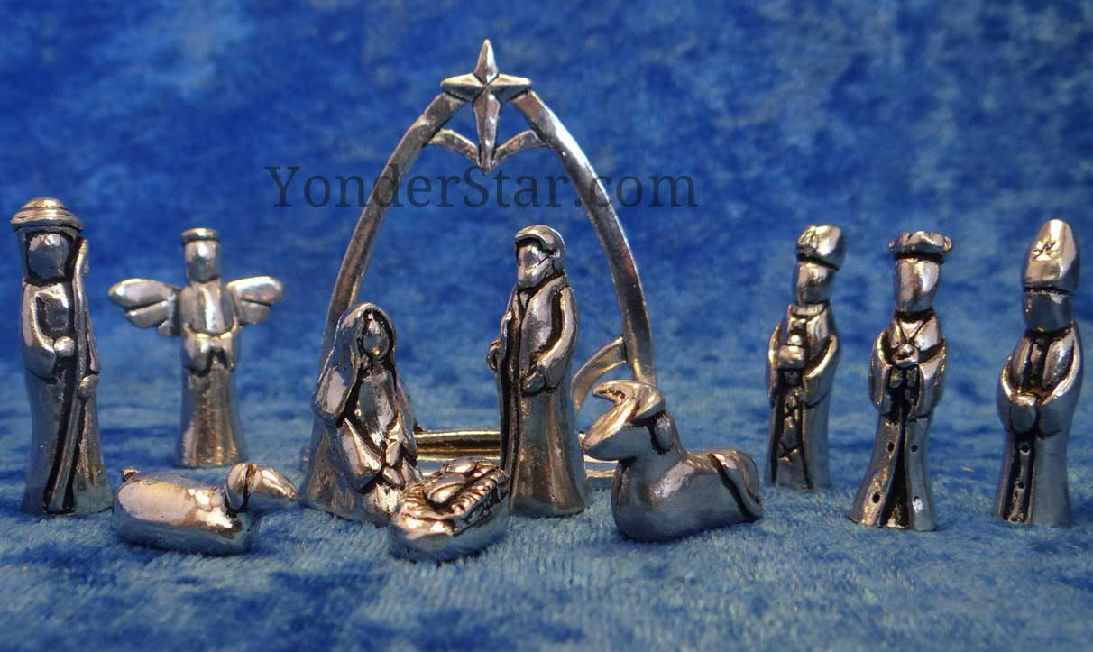 Pewter Nativity from Canada Yonder Star Nativity Scenes