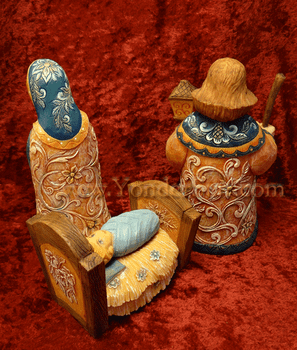 Derevo Nativity - 5.75" Holy Family G Debrekht Folk Art Derevo Nativity - 5.75" Holy Family G Debrekht Folk Art