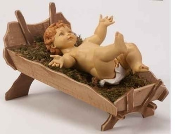 Jesus and Wooden Manger 50" Scale Fontanini