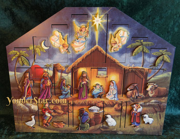 Wooden Nativity Advent Calendar Wooden Nativity Advent Calendar