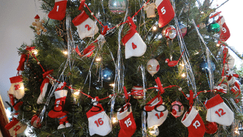 Advent Calendar Garland - Wintry Mittens and Stockings