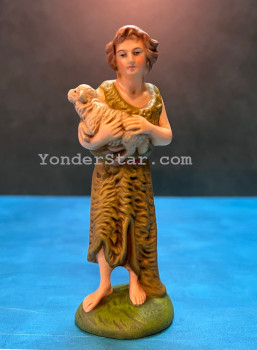 Shepherd Holding Lamb - Marolin Nativity Scene Germany