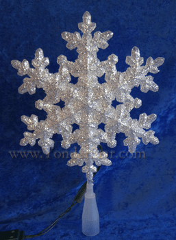 Snowflake Tree Topper with Color Changing LED Lights 