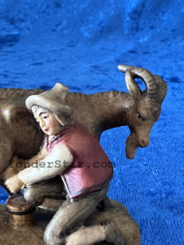 Boy Milking Goat LEPI Reindl Nativity Scene