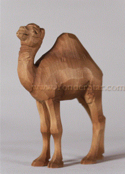 Huggler wood carved nativity camel