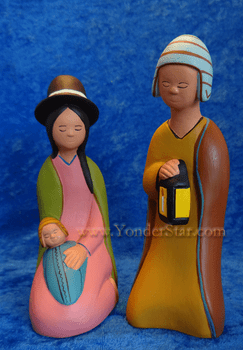6" Ceramic Holy Family Nativity from Peru 6" Ceramic Holy Family Nativity from Peru