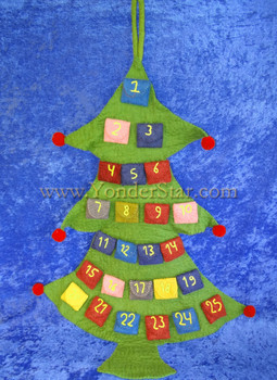 Extra Large Advent Calendar Tree New Zealand Wool