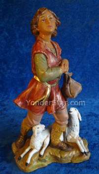 Paul - 12" Fontanini Nativity Shepherd with Sheep  52926