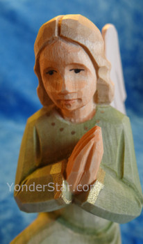 Angel Kneeling Green Gown - Huggler Nativity Switzerland