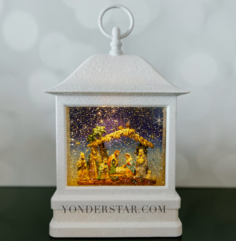 Confetti lites nativity scene