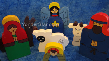 Wooden Nativity Set from Sri Lanka