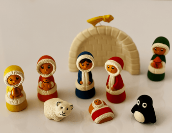 Inuit Eskimo nativity set