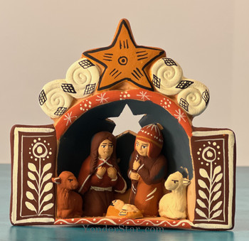 mini nativity retablo