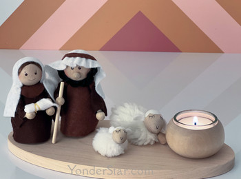 Wooden nativity scene made in Estonia