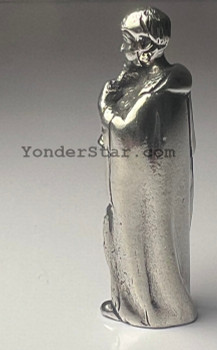Heirloom-quality Danforth pewter shepherd with detailed cloak