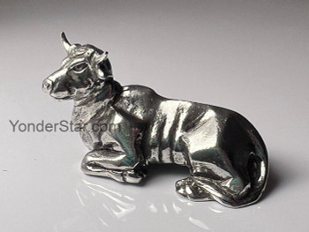 seated cow Danforth pewter nativity