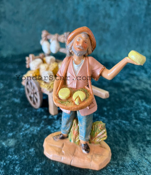 Fontanini Nativity Cheese Seller w Cart 55652
