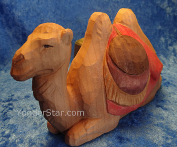 Camel Seated with Packs - Huggler Nativity Woodcarving